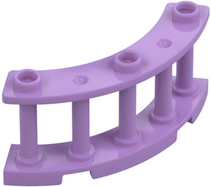 LEGO Mittlerer Lavendel Zaun Spindled 4 x 4 x 2 Viertel Rund mit 3 Noppen (21229)