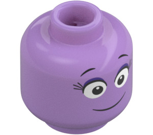 LEGO Medium lavendel Hoofd met open Ogen (Verzonken solide nop) (3274)