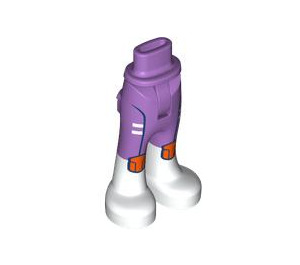LEGO Medium Lavender Hip with Pants with White Boots and Coral (106039)
