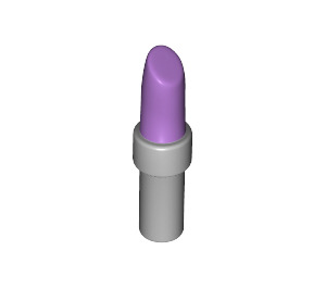 LEGO Mittlerer Lavendel Lipstick mit Medium Stone Grau Griff (25866 / 93094)