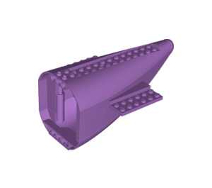 LEGO Medium Lavender Plane End 8 x 16 x 7 with Medium Lavender Base (54654)