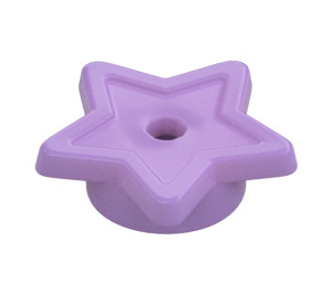 LEGO Medium lavendel Plaat 1 x 1 Rond met Ster (11609 / 28619)