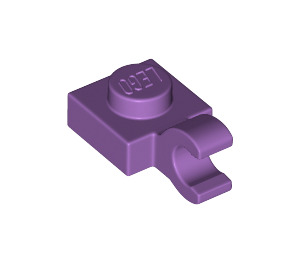 LEGO Medium lavendel Plaat 1 x 1 met Horizontale Klem (Dikke open 'O'-clip) (52738 / 61252)