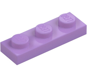 LEGO Středně levandulová Deska 1 x 3 (3623)