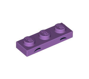 LEGO Mittlerer Lavendel Platte 1 x 3 mit Sleepy Unikitty Eyebrows (3623 / 38904)