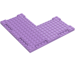 LEGO Medium Lavender Plate 16 x 16 x 0.7 Corner with Cutout (2612)