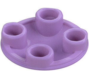 LEGO Medium Lavender Plate 2 x 2 Round with Rounded Bottom (2654 / 28558)