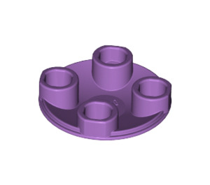 LEGO Medium lavendel Plaat 2 x 2 Ronde met Afgerond Onderzijde (2654 / 28558)