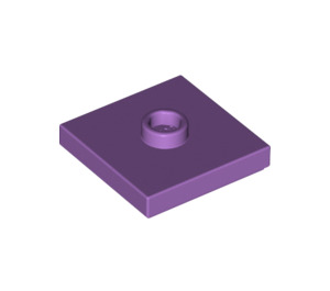 LEGO Medium Lavender Plate 2 x 2 with Groove and 1 Center Stud (23893 / 87580)