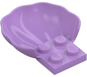 LEGO Medium Lavender Plate 2 x 2 with Half Shell (18970)