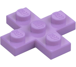 LEGO Medium lavendel Plate 3 x 3 Kryss (15397)