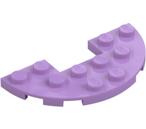 LEGO Medium Lavender Plate 3 x 6 Round Half Circle with Cutout (18646)