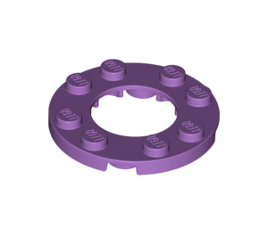 LEGO Medium Lavender Plate 4 x 4 Round with Cutout (11833 / 28620)