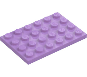 LEGO Medium Lavender Plate 4 x 6 (3032)