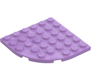 LEGO Medium lavendel Plaat 6 x 6 Rond Hoek (6003)