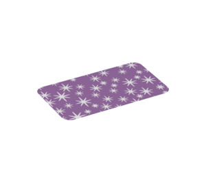 LEGO Medium Lavender Rug 4 x 6 with White Stars (37566)