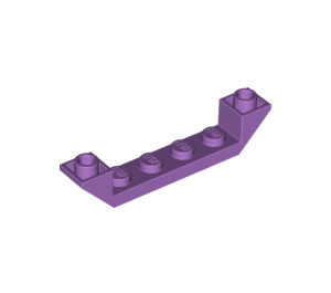 LEGO Mittlerer Lavendel Steigung 1 x 6 (45°) Doppelt Invertiert mit Open Center (52501)