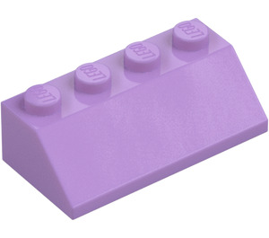 LEGO Medium Lavender Slope 2 x 4 (45°) with Rough Surface (3037)