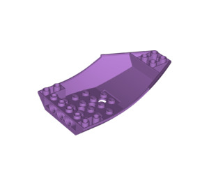 LEGO Mittlerer Lavendel Steigung 2 x 6 x 10 Gebogen Invertiert (47406)