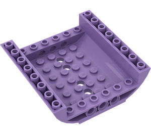 LEGO Medium lavendel Helling 8 x 8 x 2 Gebogen Omgekeerd Dubbele (54091)