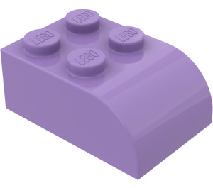 LEGO Lavande moyenne Pente Brique 2 x 3 avec Haut incurvé (6215)