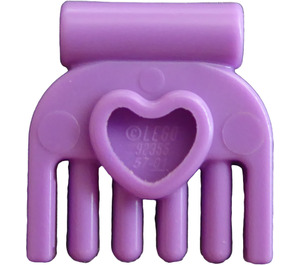 LEGO Medium Lavender Small Comb with Heart