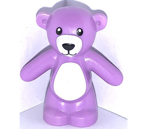 LEGO Medium Lavendel Teddy Björn med Vit Muzzle och Stomach (43312 / 98382)