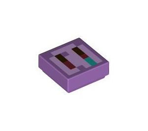 LEGO Medium lavendel Tegel 1 x 1 met Pixels met groef (3070 / 106317)