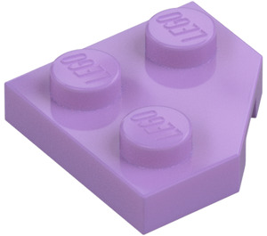 LEGO Medium lavendel Wig Plaat 2 x 2 Cut Hoek (26601)