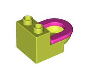 LEGO Citron moyen Duplo Toilet avec Siège (74025)
