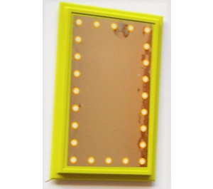 LEGO Medium limoen Mirror Basis / Notice Bord / Muur Paneel 6 x 10 met Mirror en Lights Sticker (6953)