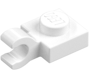 LEGO Mittlerer Kalk Platte 1 x 1 mit Horizontaler Clip (Clip mit flacher Vorderseite) (6019)