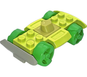 LEGO Medium Lime Racers Chassis with Bright Green Wheels (76544)