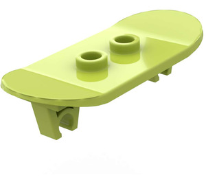 LEGO Medium Lime Skateboard with Two Wheel Clips (45917)