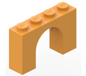 LEGO Medium Oranje Boog 1 x 4 x 2 (6182)