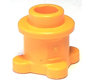 LEGO Medium oranje Steen 1 x 1 x 0.7 Rond met Bloem Basis (33286)