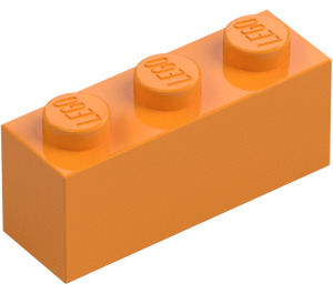 LEGO Medium Orange Brick 1 x 3 (3622 / 45505)