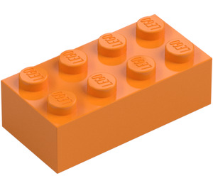 LEGO Medium Orange Brick 2 x 4 (3001 / 72841)