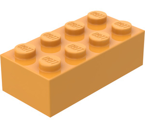 LEGO Medium Orange Brick 2 x 4 (3001 / 72841)