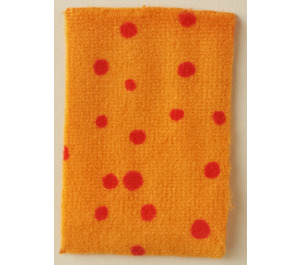 LEGO Medium Orange Cloth Blanket 4 x 5 with Red Spots (61655)