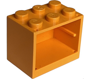 LEGO Medium Oranje Kast 2 x 3 x 2 met volle noppen (4532)