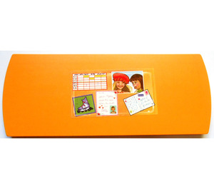 LEGO Medium Orange Dining Table Plate with Post card, Pictures, Calendar and Letter Pattern Sticker (6923)