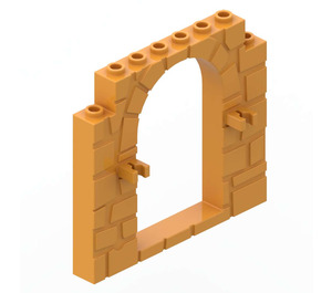 LEGO Średni pomarańczowy Drzwi Rama 1 x 8 x 6 z Clips (40242)