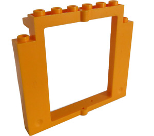 LEGO Medium Orange Door Frame 2 x 8 x 6 Revolving without Bottom Notches (40253)