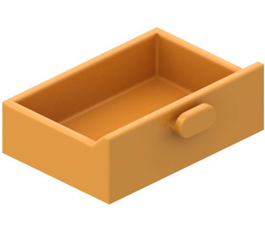 LEGO Mittlere Orange Drawer ohne Verstärkung (4536)
