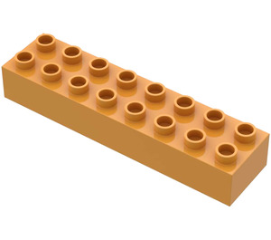 LEGO Duplo Medium Orange Duplo Brick 2 x 8 (4199)