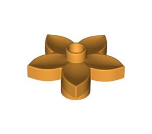 LEGO Mittlere Orange Duplo Blume mit 5 Angular Blütenblätter (6510 / 52639)