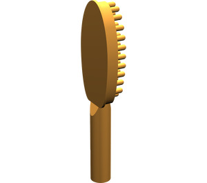 LEGO Medium Orange Hairbrush with Short Handle (10mm) (3852)