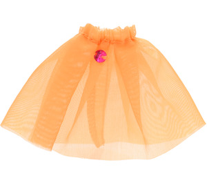 LEGO Mittlere Orange Lange Sheer Skirt mit Diamant (44612 / 44613)