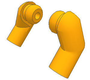 LEGO Medium Oranje Minifigure Armen (Links en Rechtsaf Pair)